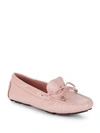 Saks Fifth Avenue Lace-up Leather Driver Shoes In Blush