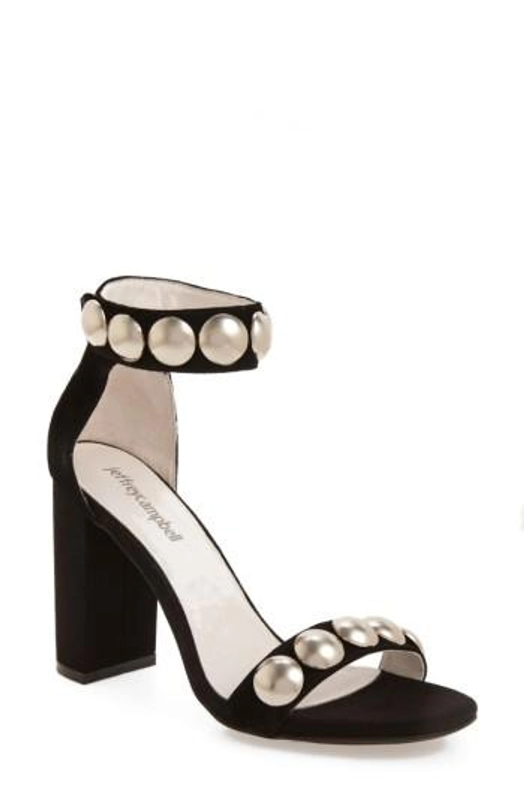 Jeffrey Campbell Lindsay Dome Studded Sandal In Black Suede ModeSens