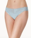 Natori Bliss Perfection Lace-waist Thong 750092 In Frost