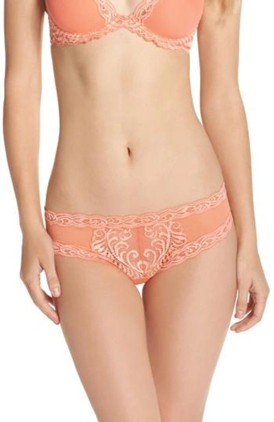 Natori Feathers Hipster Briefs In Coral Reef/ Creamsicle