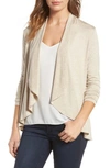 Amour Vert Michaela Stretch Modal Cardigan In Oatmeal