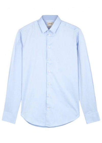 Armani Collezioni Blue Cotton Shirt