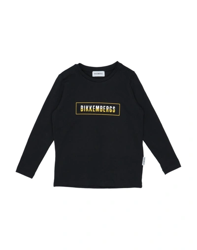 Bikkembergs Kids' T-shirts In Black