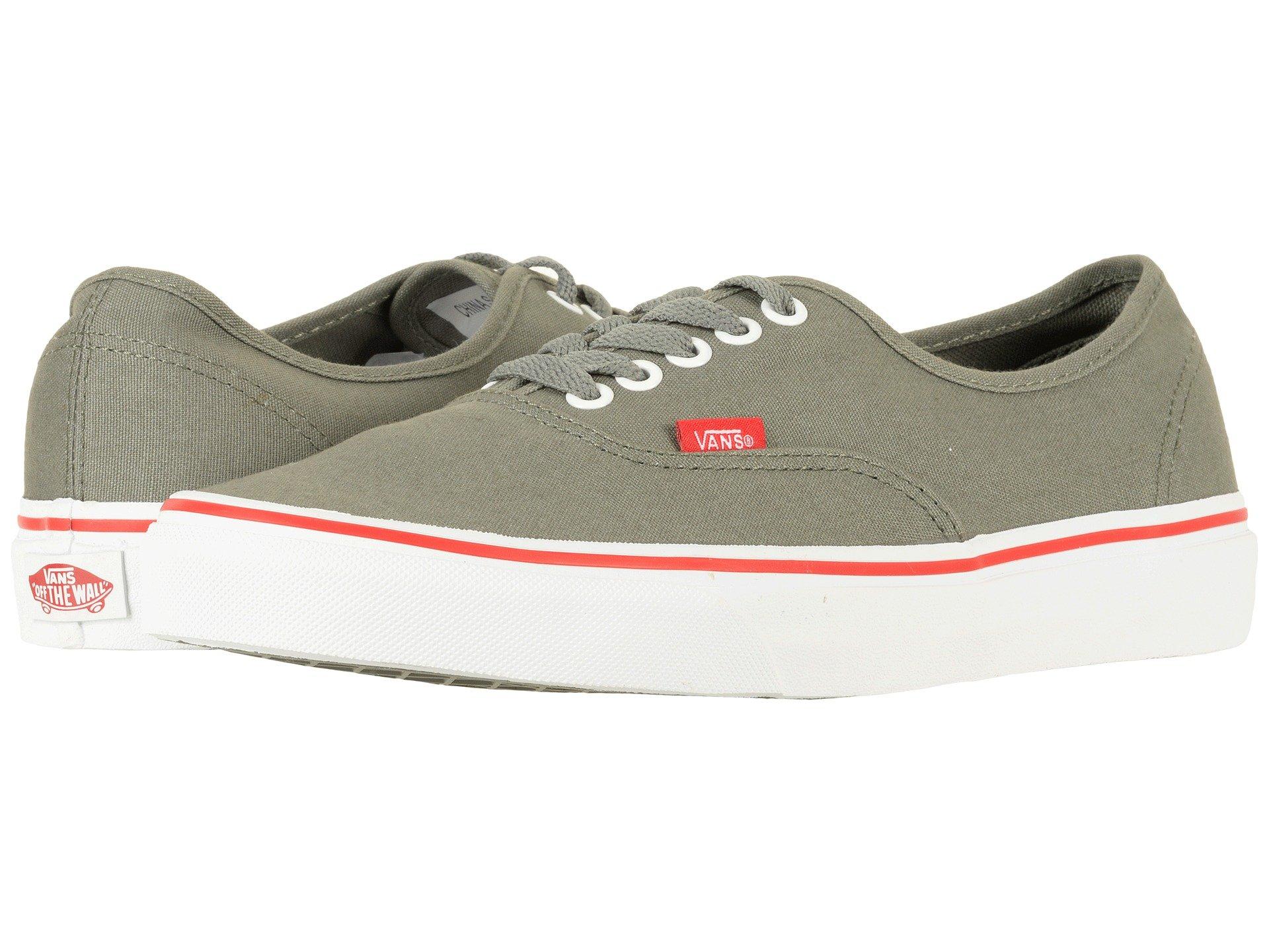 vans grey and red
