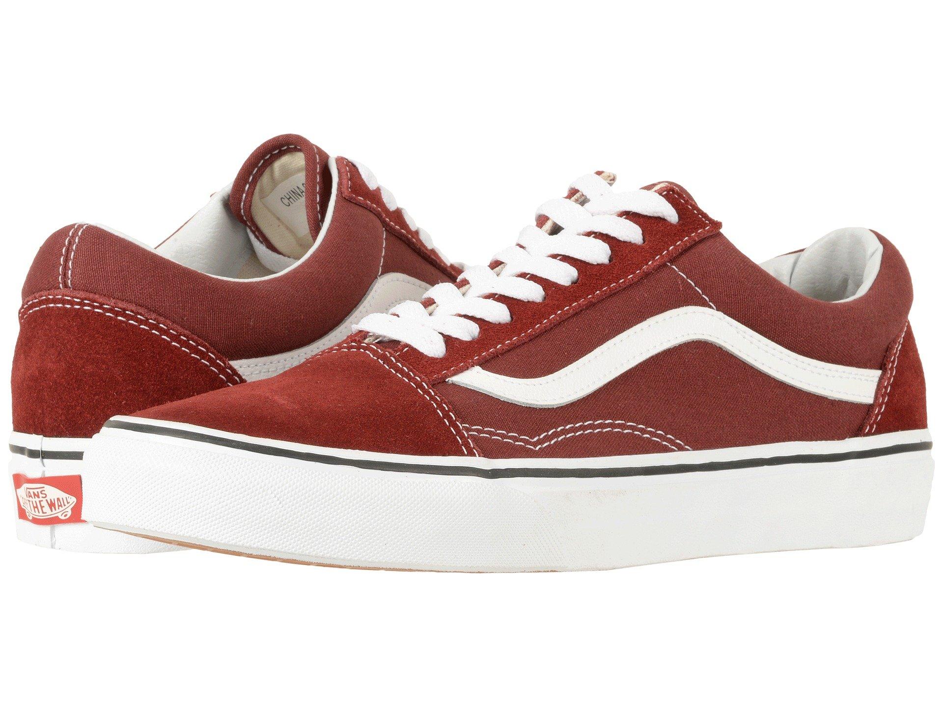 vans old skool madder brown true white