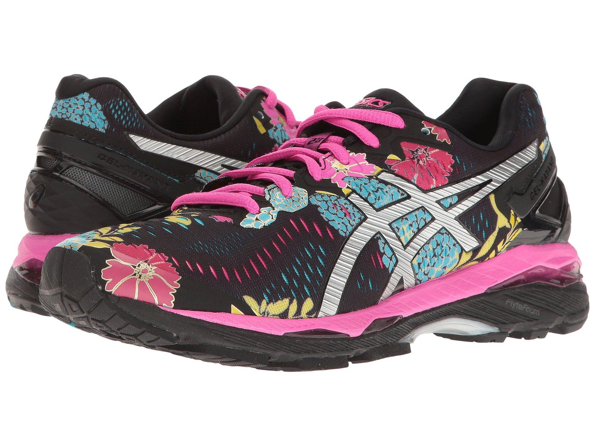 Asics Gel Kayano 23 Black Silver Pink Glow Modesens