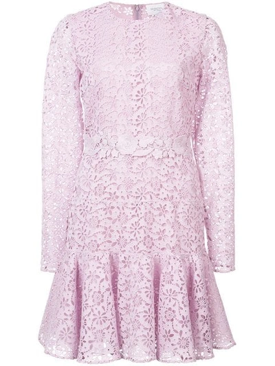 Giambattista Valli Cotton Blend Cordonetto Lace Dress In Pink