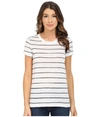 Alternative Ideal Print Tee In Eco Ivory Ink Stripe