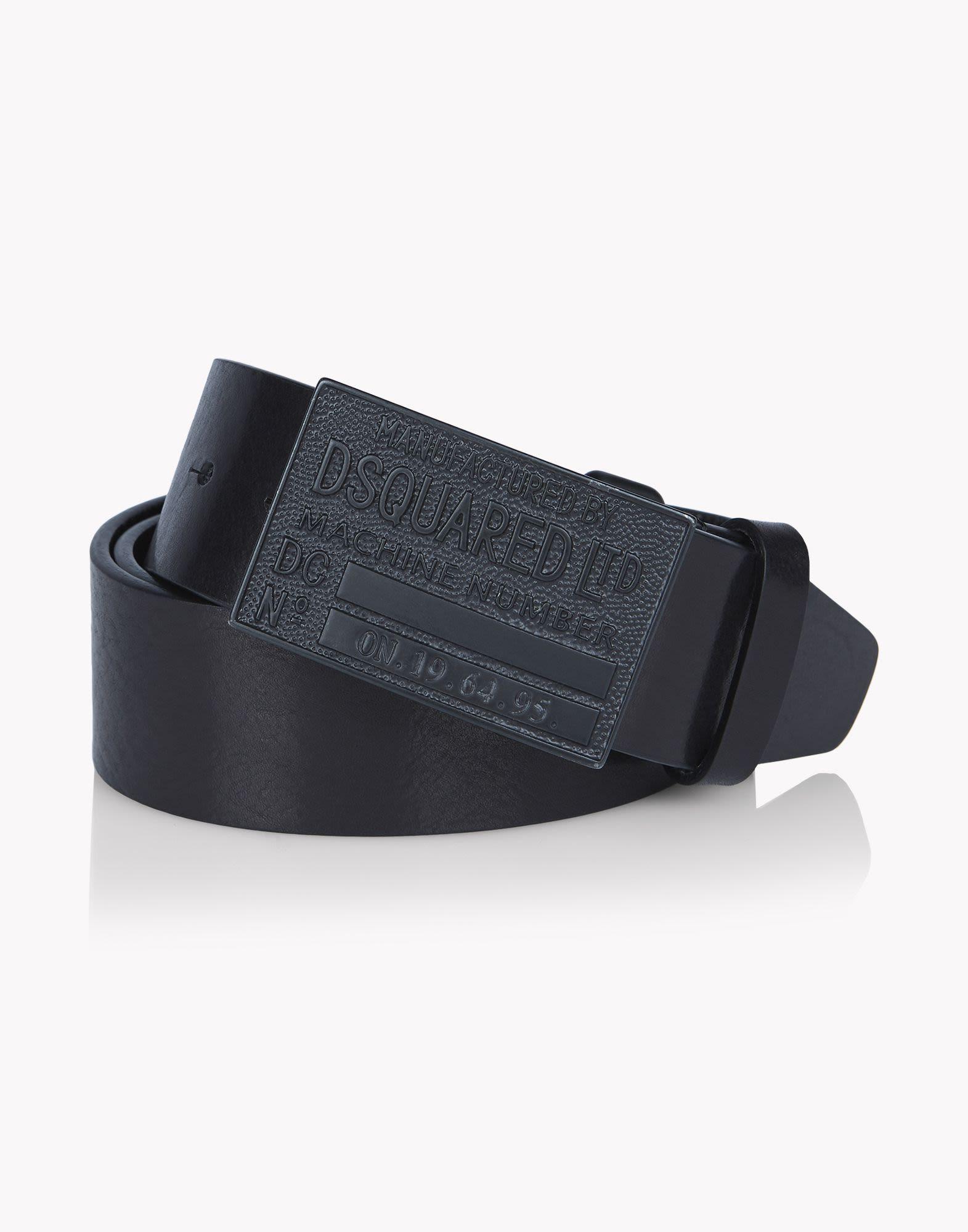 Dsquared2 D2 Metal Buckle Leather Belt In Black | ModeSens