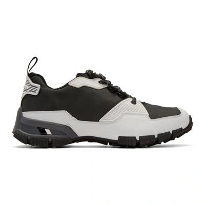 Prada Grey & White Technical Sneakers