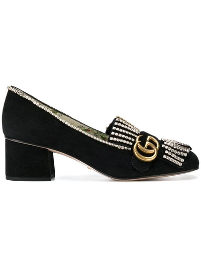Gucci Crystal-embellished Loafers
