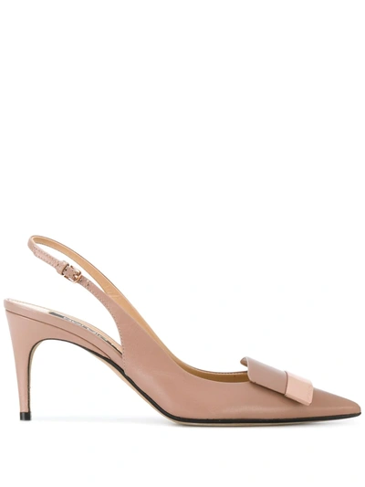 Sergio Rossi Sr1 Sling Back Sandals In Neutrals