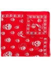 Alexander Mcqueen Skull Print Scarf In Red