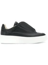 Maison Margiela Black Calf Leather Low-top Future Sneaker In Black And White