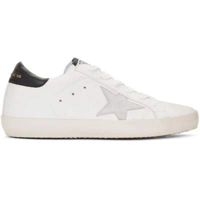 Golden Goose Superstar Distressed Printed Leather And Suede Sneakers In White