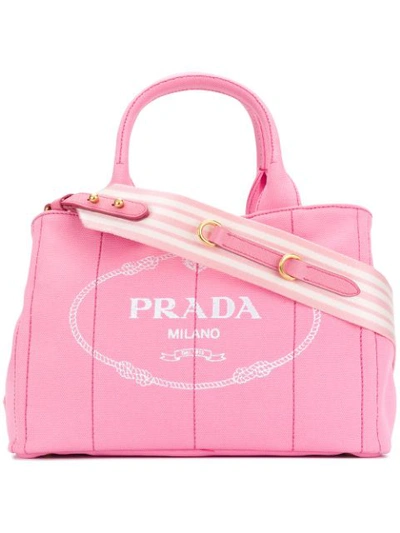 Prada Giardiniera Tote Bag In Pink