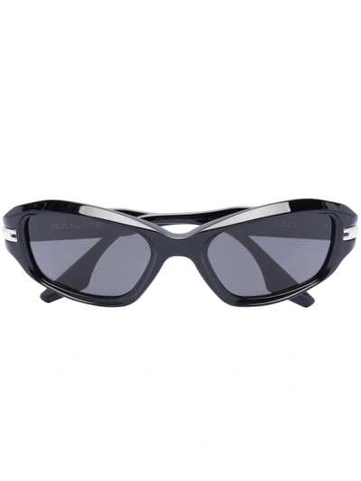 Gentle Monster Black Tidan 01 Rectangular Sunglasses