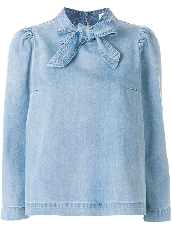 light denim blouse