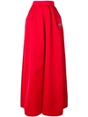 Rochas Embellished Duchess-satin Ball Skirt In Red