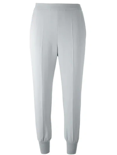 Stella Mccartney Julia High-rise Crepe Trousers In Blue