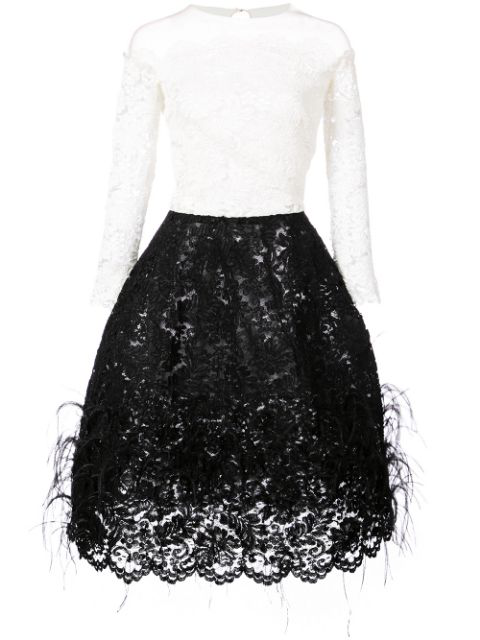 oscar de la renta white lace dress