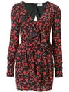 Raquel Diniz Anna Floral-print Silk-crepe Dress In Black