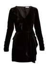 Raquel Diniz Anna Velvet Dress In Black