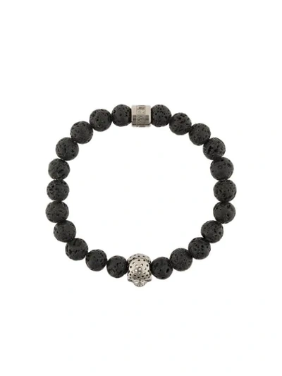 Northskull Skull Charm Bracelet In Black