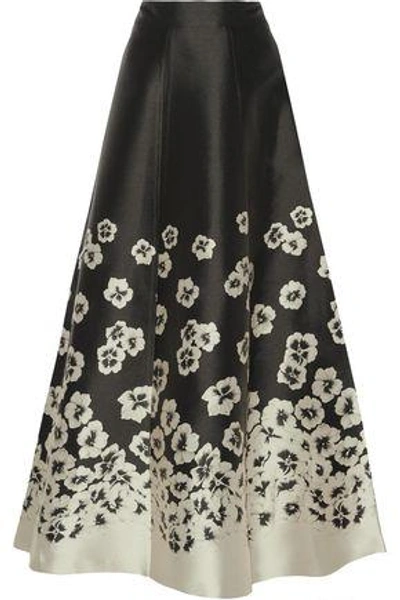 Alice And Olivia Woman Suri Jacquard Maxi Skirt Black