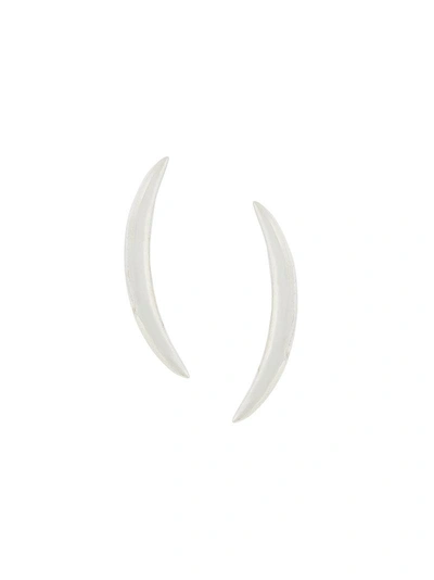 Niomo Pinanga Curved Stud Earrings In Silver