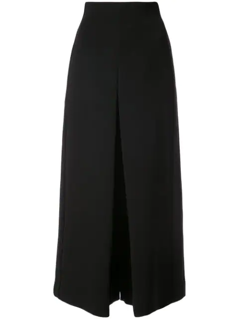 Diane Von Furstenberg High-waisted Crepe Culottes In Black | ModeSens