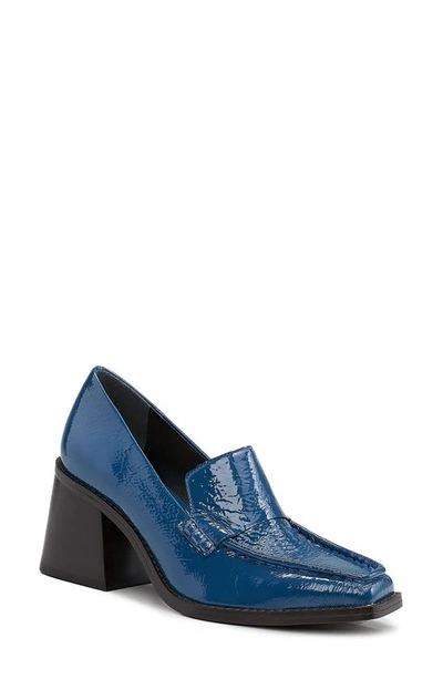 Vince Camuto Women's Segellis Block-heel Tailored Loafers Women's Shoes In Mediterranean Blue