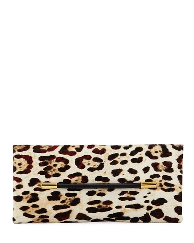 Tom Ford Ava Ghepardo Leopard-print Calf Hair Pochette Clutch Bag In Medium Beige