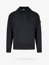 Stone Island Mens Blue Cotton Sweatshirt In Black