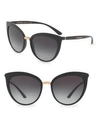 Dolce & Gabbana 55mm Cat Eye Sunglasses In Black