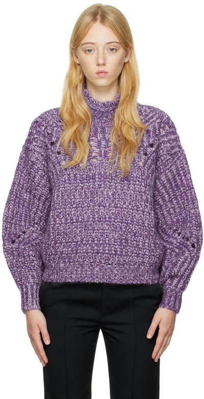 Isabel Marant Violet Mohair-wool Blend Jarren Knitwear In Purple