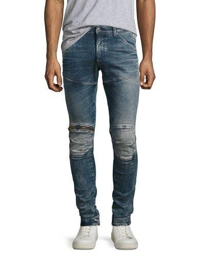 G-star 5620 Elwood 3d Super-slim Zip Jeans, Gavi (blue)