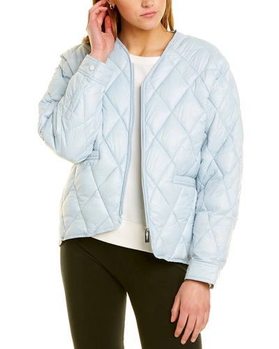 Via Spiga Water Resistant Quilted Jacket In Blue