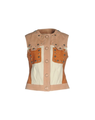 Drome Leather Jacket In Pale Pink
