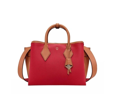 Mcm Liz Reversible Large Visetos Tote Bag In Red