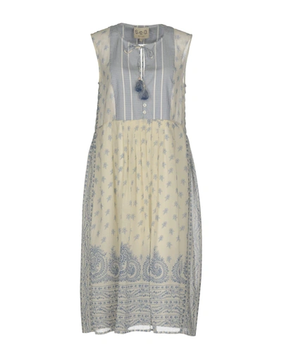 Sea Knee-length Dress In Ivory