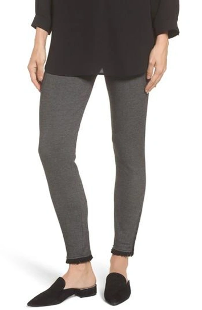 Nic + Zoe Fringe Hem Leggings In Grey Mix