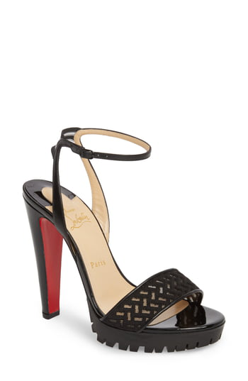 Christian Louboutin Volumetric Platform Red Sole Sandal, Black | ModeSens