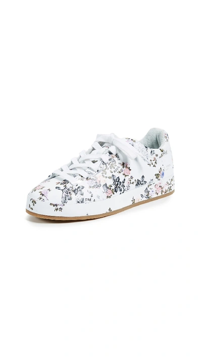 Rag & Bone Rb1 Leather Lace-up Sneakers In Garden Floral
