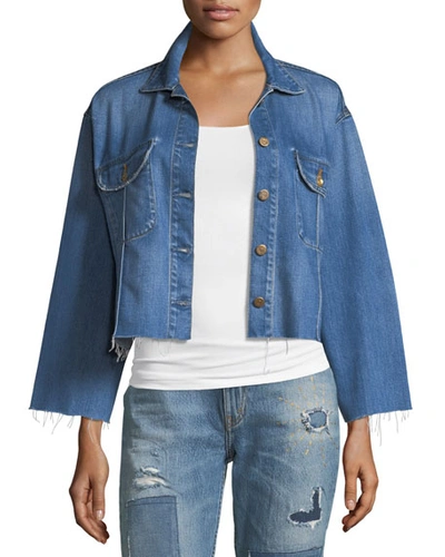 Acynetic Frida Deconstructed Cropped Denim Jacket