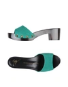 Giuseppe Zanotti Mules In Green