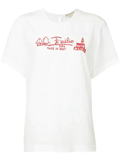 Emilio Pucci Embroidered T-shirt In White