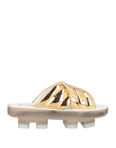 Let's Thongue Sandals In Gold