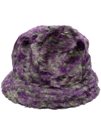 Needles Bermuda Faux Fur Bucket Hat In Purple | ModeSens