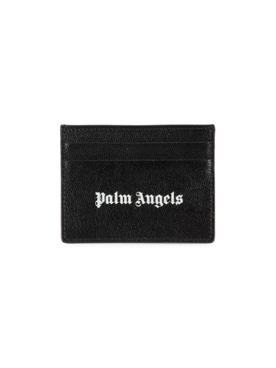 Palm Angels Logo Card Holder Accessories In Black White